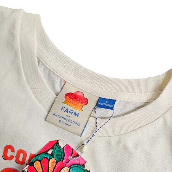 Farm Rio Welcome to the Tropics Tee, Short Sleeve, T-Shirt, Cotton, Graphic, S - Picture 7 of 9